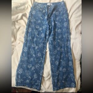 Floral Blue Women's Pants